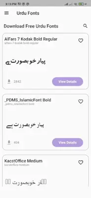 Urdu Fonts android App screenshot 6